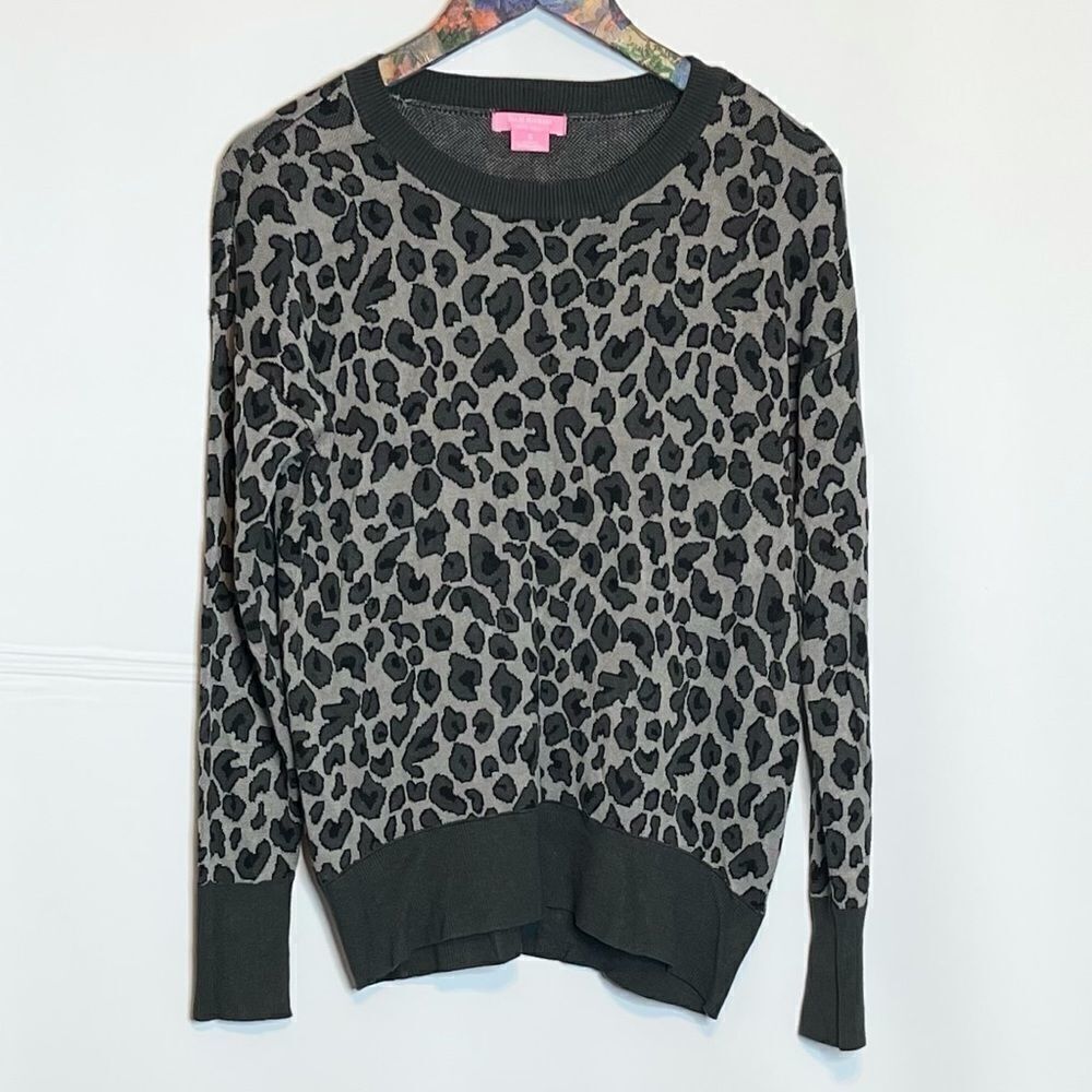 Isaac Mizrahi | Leopard Print Sweater Crew Neck - image 3